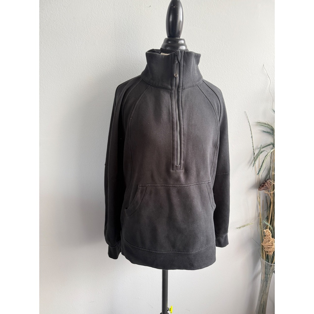 Lululemon Scuba Oversized‎ Half-Zip Funnel Neck Pullover Black LW3JAMS Size M/L